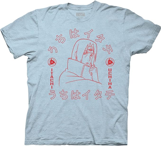 Naruto Shippuden Itachi Uchiha Sharingan Kanji Shirt