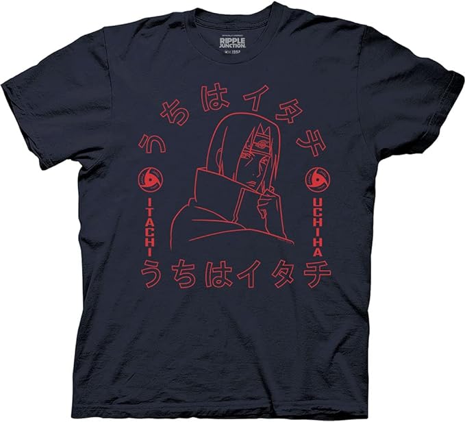Naruto Shippuden Itachi Uchiha Sharingan Kanji Shirt