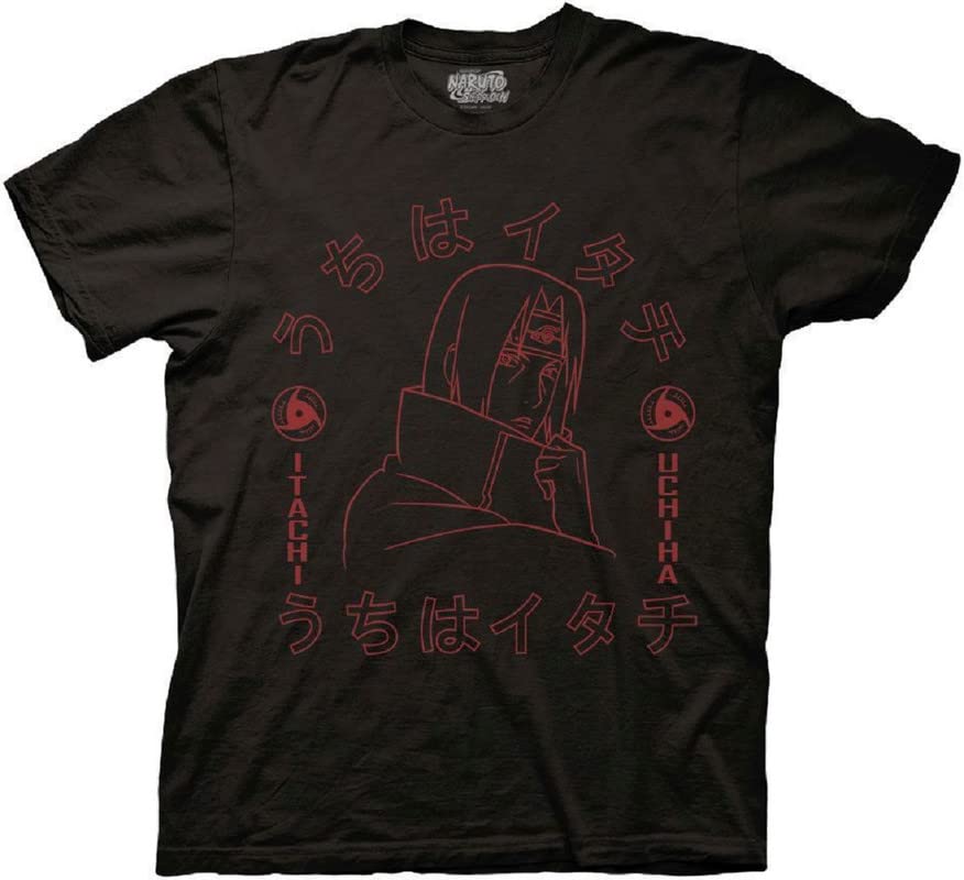Naruto Shippuden Itachi Uchiha Sharingan Kanji Shirt