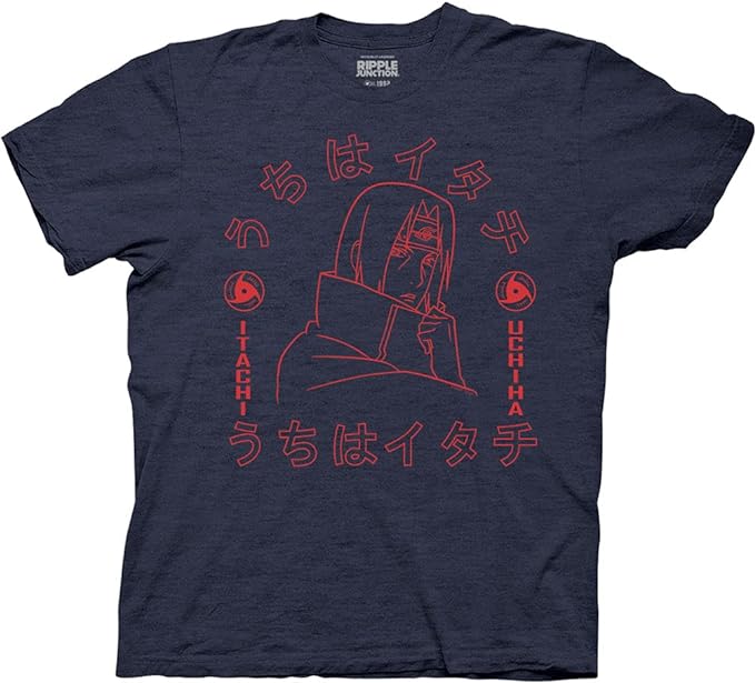 Naruto Shippuden Itachi Uchiha Sharingan Kanji Shirt